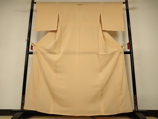 長閑やかさ屋御召しもの＊夏物 色無地 絽 杏色 やまと誂製 正絹 珠玉 AABI9897jd