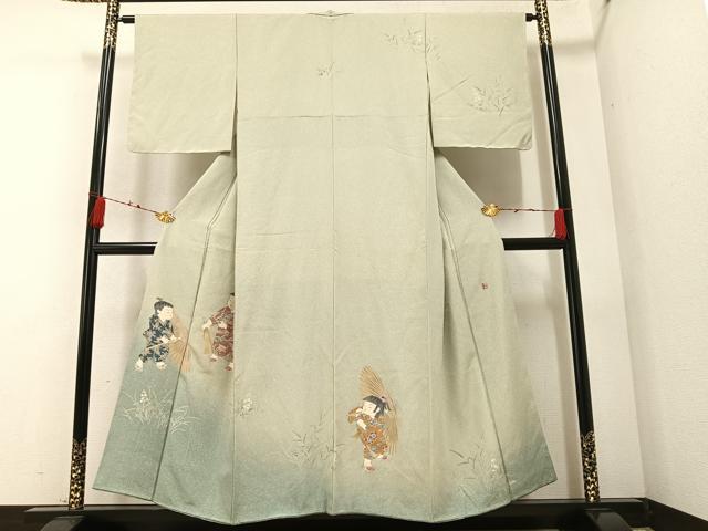 楽天市場】平和屋着物○十日町友禅作家 関口遼一 色留訪問着 童子 正絹