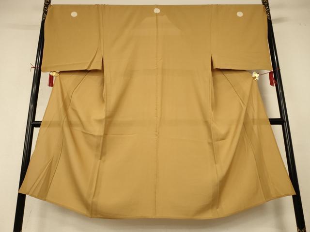 長閑やかさ屋御召しもの＊夏物 成人男性 色紋付 絽 黄橡色 正絹 珠玉 AABI9899jd