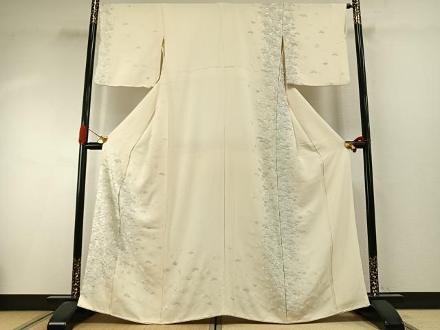 長閑やかさ屋御召しもの●短い訪問着 総刺しゅう 松竹梅 正絹 珠玉 AABI1856fy