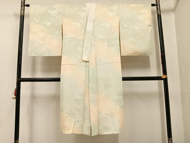 平和屋着物●長襦袢 袷 糸巻花地紋 暈し染め やまと誂製 正絹 逸品 AABF5346ph|平和屋