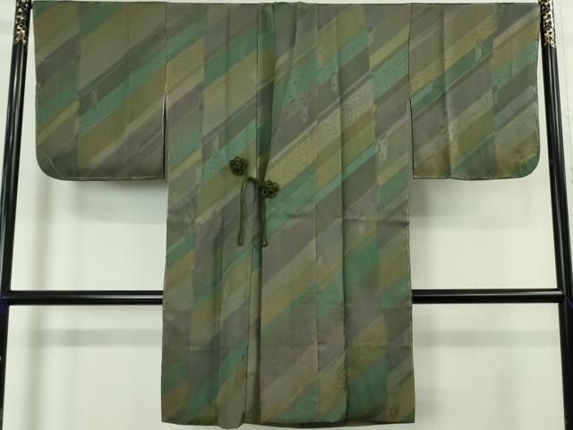 平和屋着物∞極上 道中着 ロング丈 菊斜線文 逸品 未使用 DZAB5126kh6|平和屋