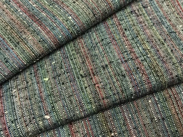 長閑やかさ屋御召しもの●飛び切りな紬 縞 正絹 珠玉 AABI1904fy