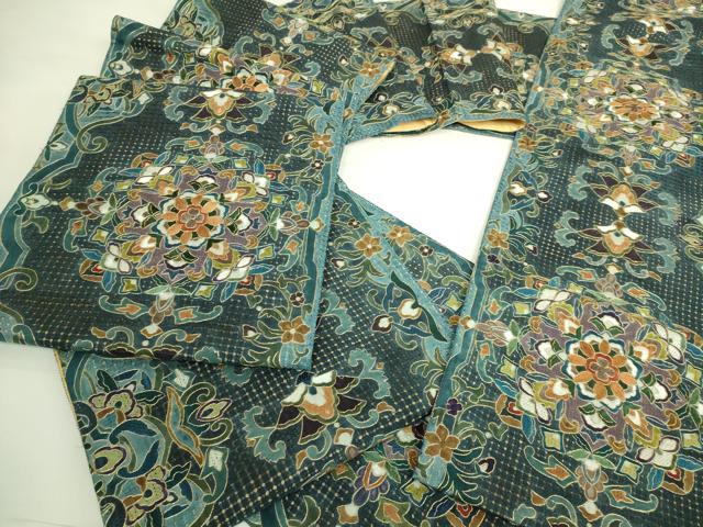 長閑やかさ屋中央局●御前上等 中国三大刺しゅう スワトウ刺しゅう 汕頭刺繍 全通柄袋帯 正倉院花文 金糸 珠玉 DZAB5982kh6