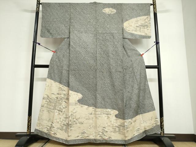 平和屋着物●訪問着　総絞り　道長風景草花文　金彩　正絹　逸品　DABG2939ud｜平和屋 28,080円