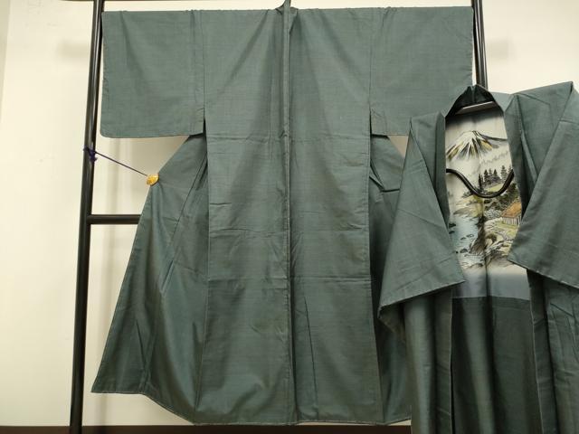 長閑やかさ屋御召しもの●御前上等 成人男性 発祥地大島紬 合奏団 キングサイズ 長羽織 100亀甲 総端っこ 珠玉 未当て嵌める DZAB4719kh6