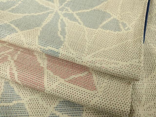 平和屋着物●本塩沢　花尽くし　正絹　逸品　AABI7999ck｜平和屋