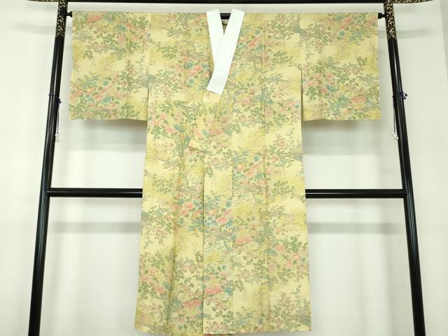 平和屋着物●上質な長襦袢　無双仕立て　花鳥風景　正絹　逸品　DABB4161ps｜平和屋