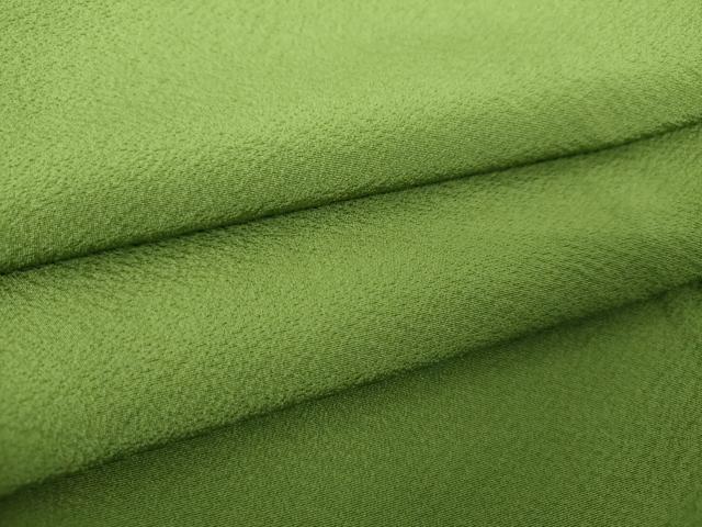 平和屋着物●上質な色無地　草色　正絹　逸品　DABE5897ps｜平和屋