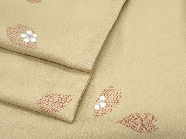 長閑やかさ屋御召しもの●小紋 舞花脣 洗える御召しもの 未当て嵌める CABG8415th