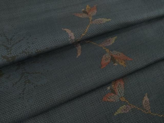 平和屋着物●本場大島紬　カタス9マルキ　花蔦草文　正絹　逸品　AABI8169ck｜平和屋