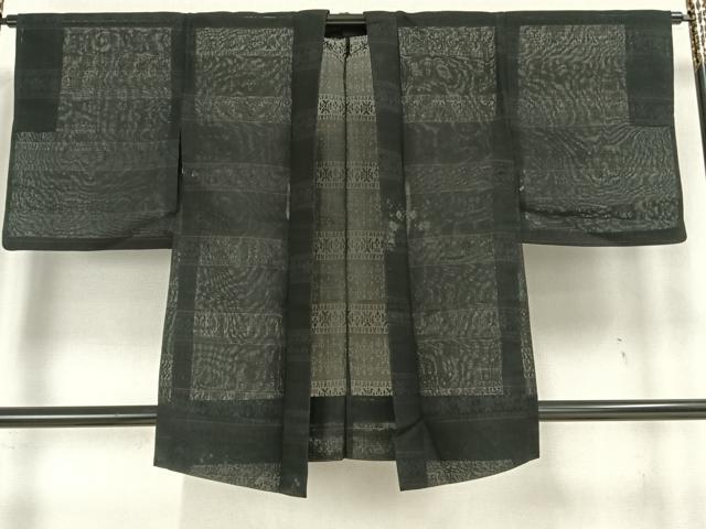 平和屋着物▽羽織 スリーシーズン 春夏秋 塵除け 草花地紋 青藍