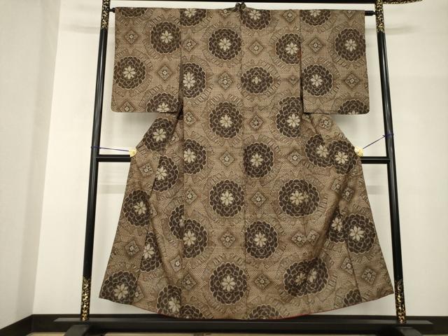 平和屋着物●アンティーク大島　本場大島紬　花菱文　正絹　逸品　AABH9924ck｜平和屋 21,840円