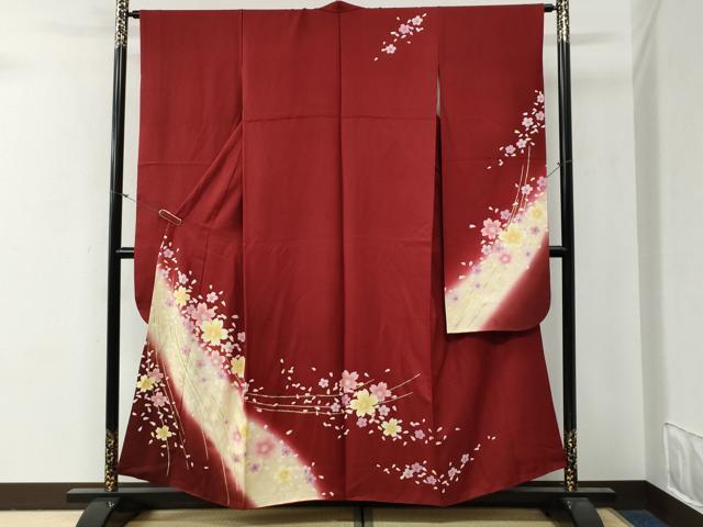 平和屋着物●豪華振袖　舞桜文　暈し染め　金彩　正絹　逸品　CABG0414yc｜平和屋