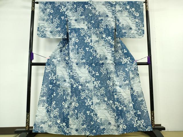 長閑やかさ屋中央局∴御前上等 夏物 浴衣 綿紅梅 秋草文 綿 ゑり善取りまわし たとう紙付き添い人 珠玉 DZAB6153kh6