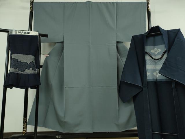 長閑やかさ屋中央局●より良い 成人男性 色紋付 長羽織・兵児帯書き割り 舛花色×濃藍色 珠玉 未当てはめる DZAB6155kh6