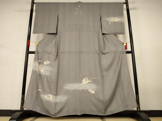 長閑やかさ屋お召しもの＊夏物 短い訪問着 変わり絽 入れもの花文 正絹 珠玉 AABJ3436jd