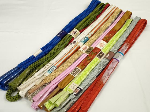 平和屋着物●和装小物 帯締め10本セット 礼装用 手組紐 高麗組 笹浪組 金糸 逸品 未使用 DABC1838zzz|平和屋