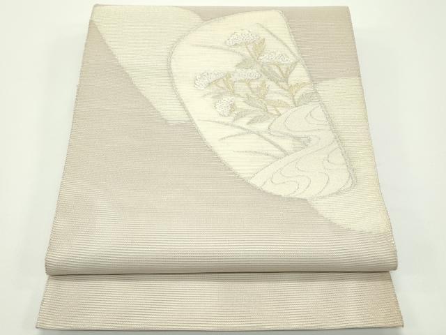 平和屋着物*夏物 太鼓柄袋帯 女郎花 金銀糸 正絹 逸品 CABJ8815rv|平和屋