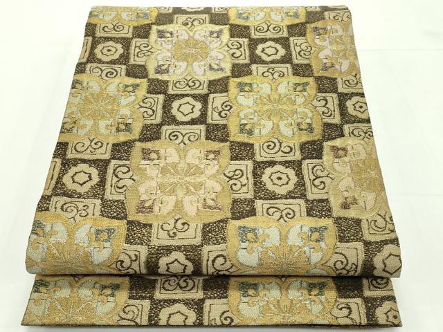 楽天市場】平和屋本店□極上 銀座きしや 九寸名古屋帯 紬地 更紗花文  