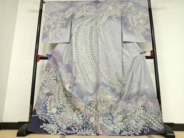 楽天市場】平和屋着物○神楽岡錻斉 本場大島紬 訪問着 白大島 辻が花