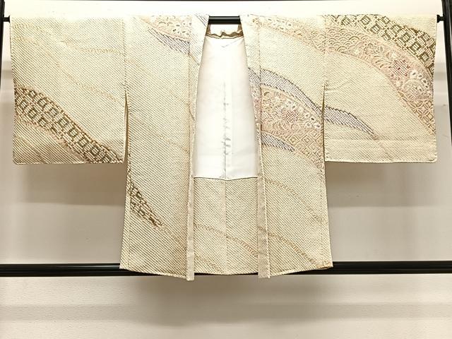 長閑やかさ屋御召しもの∞羽織 総絞り 水筋吉祥文 正絹 珠玉 CABG3798ua