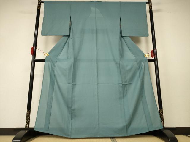 平和屋着物*夏物 色無地 紗 水浅葱色 正絹 逸品 AABF5103jd|平和屋