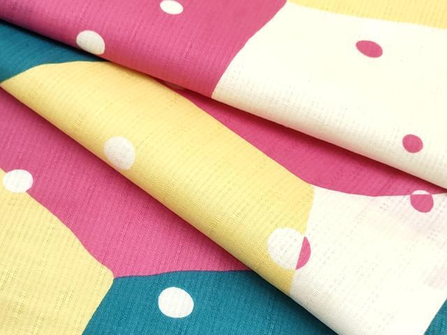 平和屋着物∴夏物 浴衣 切嵌文 綿 逸品 未使用 CABJ0049ng|平和屋