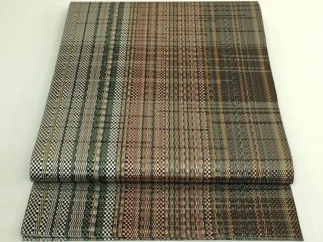 平和屋着物●極上　本場筑前博多織　八寸名古屋帯　間道　逸品　DZAB7269kh6｜平和屋