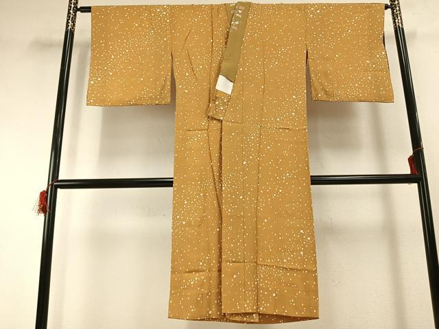 長閑やかさ屋御召しもの●長襦袢 単衣 舞花文 半衿刺しゅう 正絹 珠玉 AABG4560fy