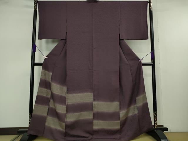 平和屋本店●極上　京都の名門ブランド　銀花仙　訪問着　お召地　鳳凰花唐草地紋　濃色地　伊と幸　反端付き　逸品　DZAB7686kh6｜平和屋