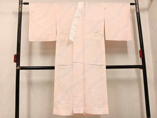 長閑やかさ屋御召しもの●長襦袢 無双仕立てもの 被子植物文 暈し染め 正絹 珠玉 未当て嵌める AABI7441ph