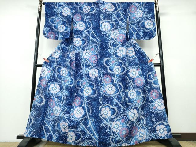 平和屋着物&there4;夏物　浴衣　有松鳴海絞り　草花文　綿　逸品　CABH1506ng｜平和屋