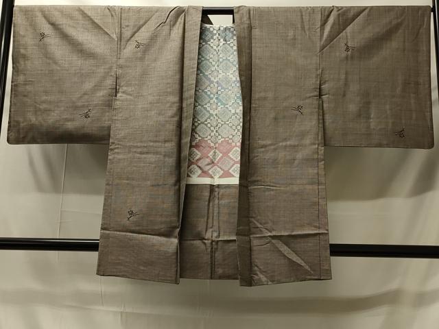 平和屋着物＃本場大島紬　羽織　9マルキ　草花文　正絹　逸品　CABH6906in｜平和屋 9,880円