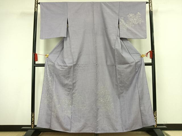 平和屋着物▽訪問着 単衣 割付き文 黒地 正絹 逸品 AAAW1380fy