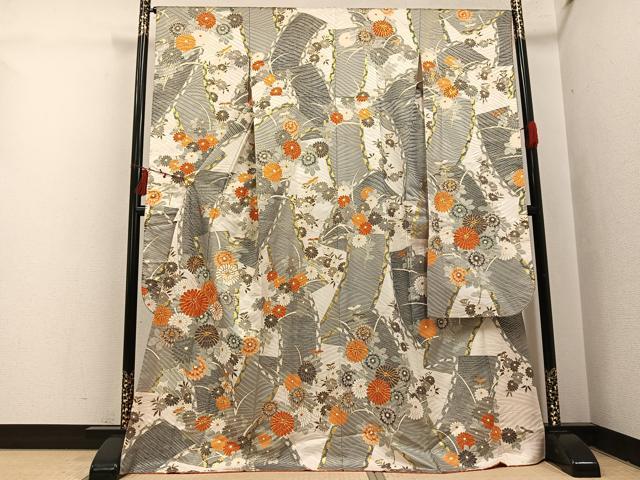 平和屋着物●豪華振袖　駒刺繍　花尽くし　金彩　正絹　逸品　AABI2963ph｜平和屋着物