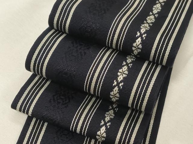 平和屋着物●男性　本場筑前博多織　角帯　献上　正絹　逸品　CABG3118dy｜平和屋