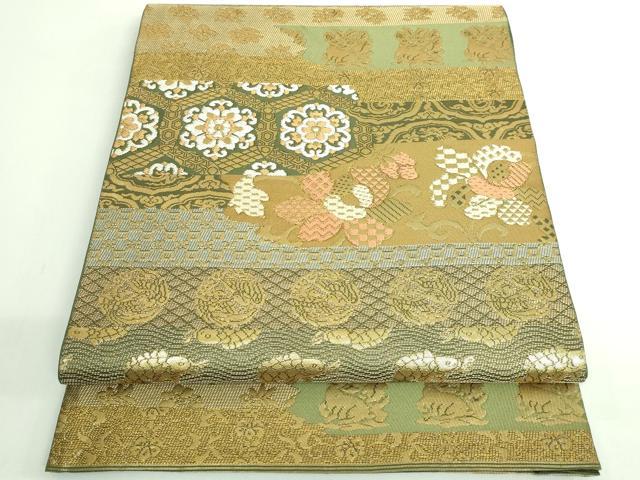平和屋着物●極上　西陣　川島織物　六通柄　本袋帯　名物裂　金糸　逸品　DZAB4529kh6｜平和屋