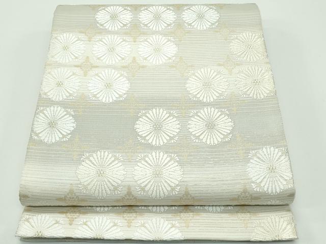 平和屋着物＊極上 夏物 六通柄袋帯 唐織 格子花文 金糸 逸品 CZAA4123s5｜平和屋