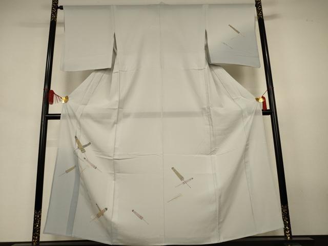 長閑やかさ屋お召しもの＊夏物 短い訪問着 絽 番傘 暈し染め 正絹 珠玉 AABJ6380jd
