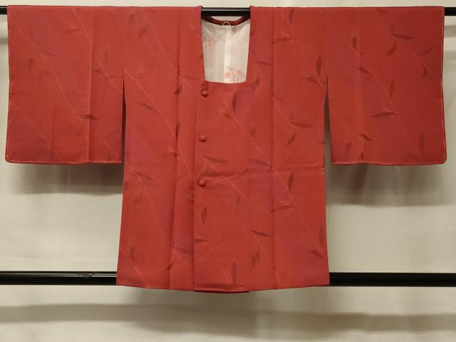 平和屋着物＃道行コート　地紋起こし　枝葉文　正絹　逸品　CABF9169in｜平和屋