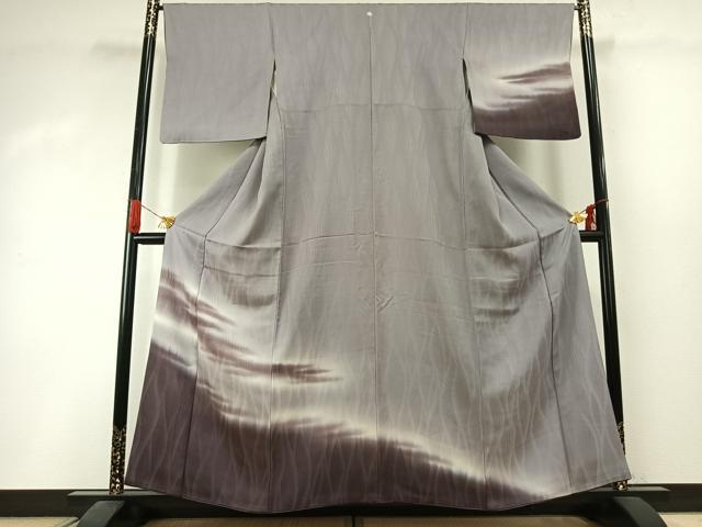 長閑やかさ屋お召しもの●短い訪問着 霞文 暈し染め 正絹 珠玉 AABI1360fy レディースファッション-着物-和服