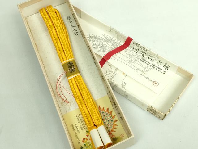 有職組紐道明　帯締め　唐組　　金糸　宮内庁御用　逸品　未使用 平和屋本店□極上 有職組紐道明 帯締め 唐組 宮内庁御用 国立