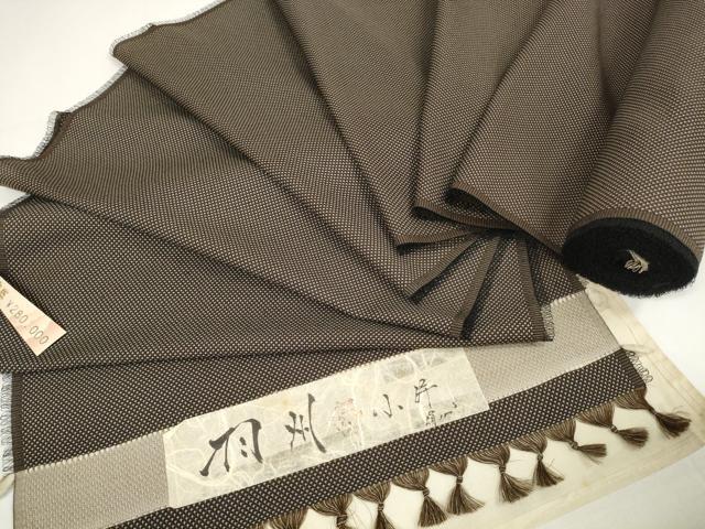 平和屋着物＊夏物 お召 反物 着尺 十字絣 上代28万 逸品 未使用 DAAW7304zzz｜平和屋