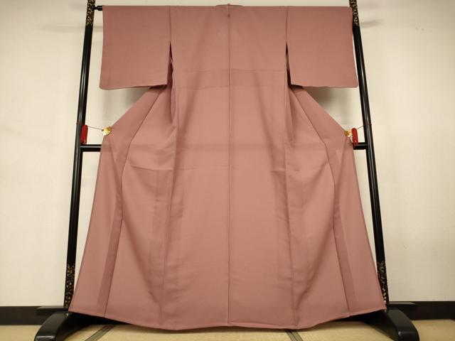 長閑やかさ屋お召しもの＊夏物 色無地 紗 遠州赤銅色 正絹 珠玉 未当て嵌める AABJ6393jd