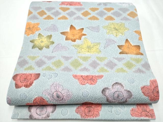 平和屋着物●六通柄袋帯　舞花文　正絹　逸品　CABC5588hy｜平和屋
