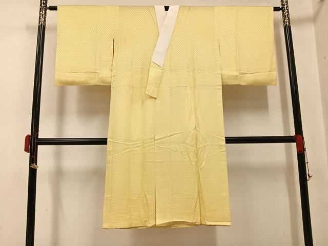 長閑やかさ屋御召しもの●長襦袢 無双仕立てもの 鱗地紋 色無地 砥粉色 やまと誂製 正絹 珠玉 AABG7575ph