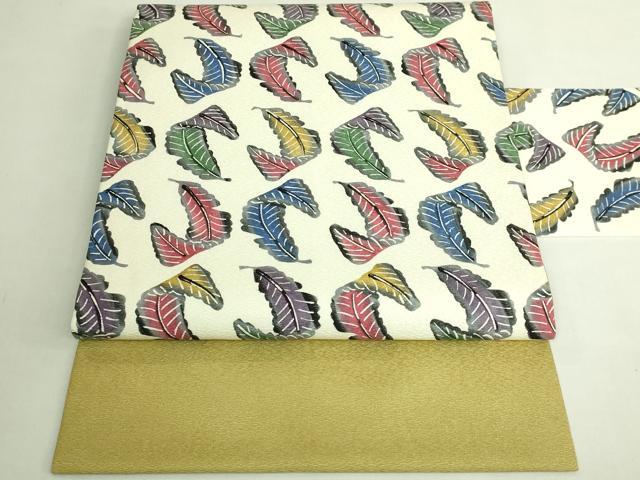 平和屋着物●極上　本場琉球紅型　九寸名古屋帯　舞葉文　逸品　DZAB7302kh6｜平和屋