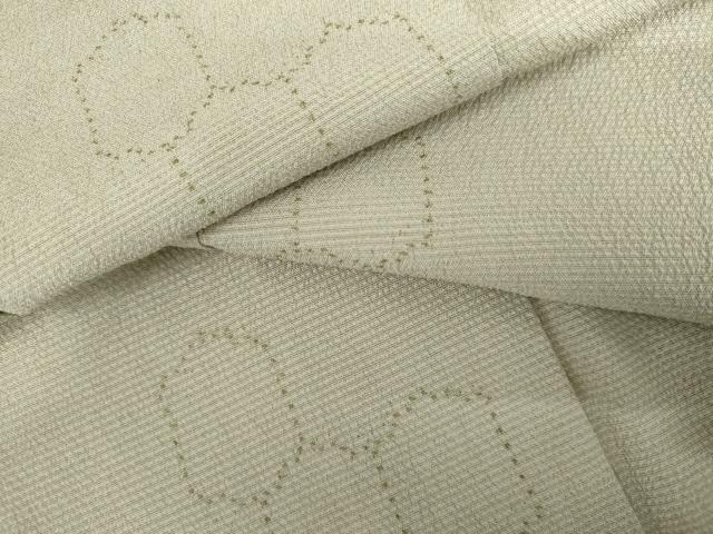 長閑やかさ屋御召しもの▽本塩沢 単衣 亀甲文 正絹 珠玉 AABI7300cs