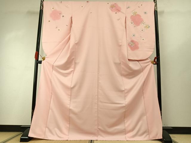 平和屋着物●小振袖　二尺袖　舞花文　暈し染め　金彩　AABI8998fy｜平和屋